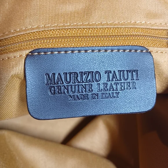 Maurizio Taiuti Suede Purse NWOT Approx 11X9.5X3 Genuine Leather Made in Italy - Picture 15 of 15